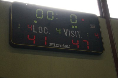 demi-finale benjamines  tableau d'affichage final.