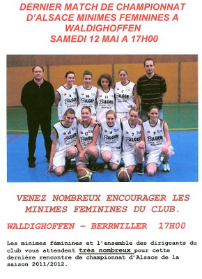 Affiche championnat d'Alsace du samedi 12 mai 2012 à Waldighoffen.