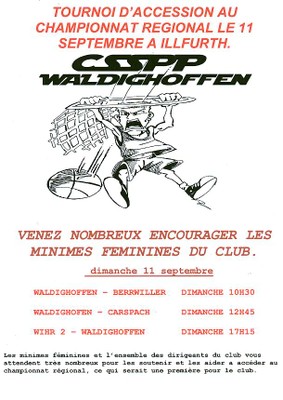 Affiche du plateau de qualification pour la région.