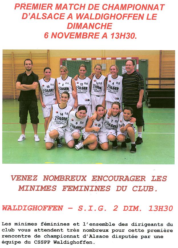 Affiche du premier match de championnat d'Alsace à Waldighoffen