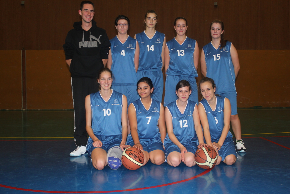 L'équipe des cadettes du basket-club CSSPP Waldighoffen de la saison 2011/2012