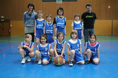 L'équipe des mini-poussins 2 du basket-club CSSPP Waldighoffen.