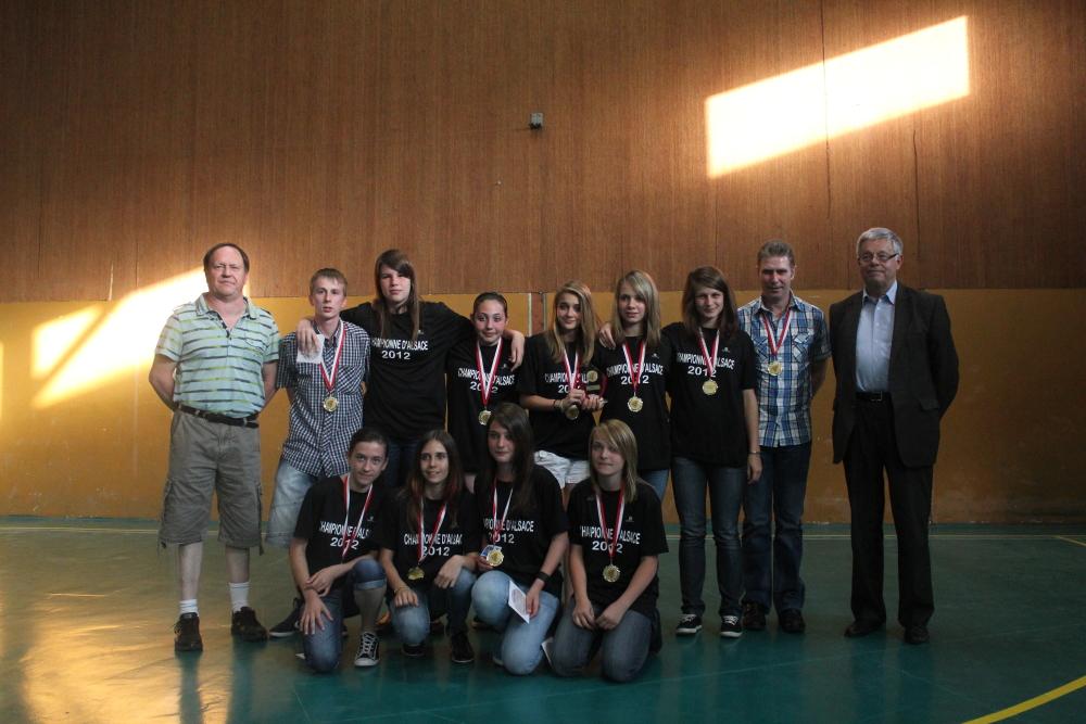 Fête de fin de saison - les benjamines championnes d'Alsace
