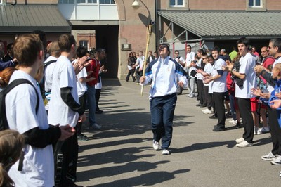 Fête du mini-basket arrivée de la flamme olympique