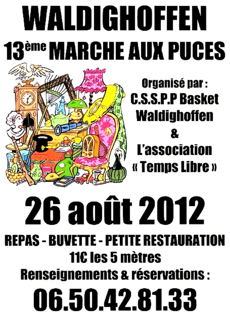 Affiche Marché aux Puces du 26 août 2012 