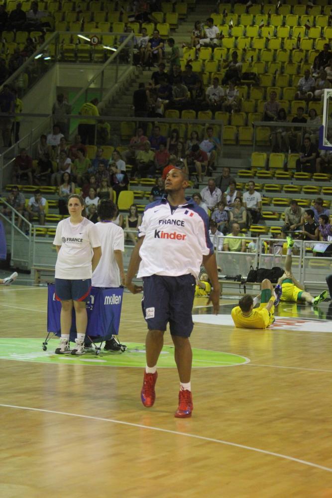 france-australie Boris Diaw à l'échauffement.