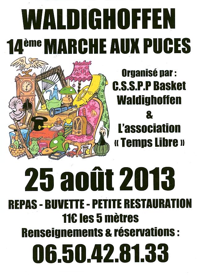 14ème marché aux puces à Waldighoffen le dimanche 25 Aout 2013