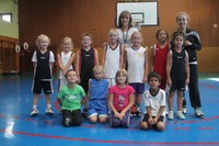 Le groupe des mini-poussins du basket-club CSSPP Waldighoffen.