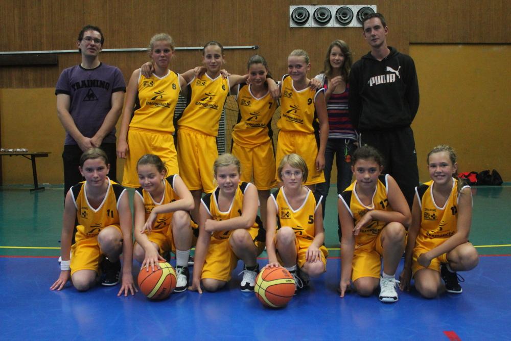 L'équipe des benjamines du basket-club CSSPP Waldighoffen de la saison 2012/2013