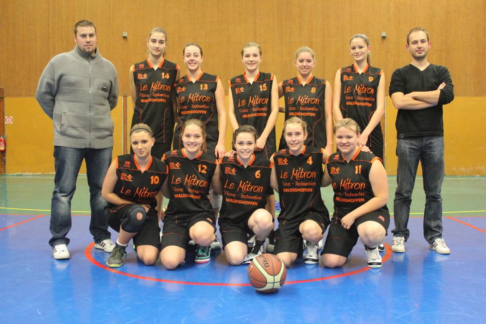 Les cadettes du basket-club CSSPP Waldighoffen.