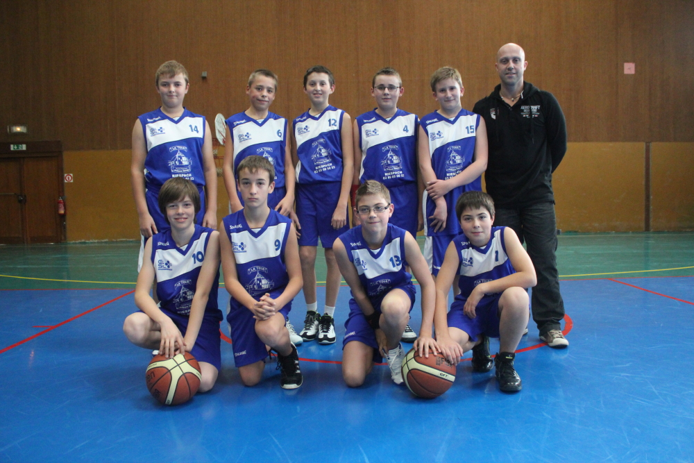 Les minimes garçons du basket-club CSSPP Waldighoffen.