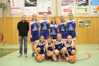 L'équipe des minimes filles du basket-club CSSPP Waldighoffen saison 2017/2018.