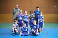 L'équipe des mini-poussins 1 du basket-club CSSPP Waldighoffen de la saison 2017/2018.