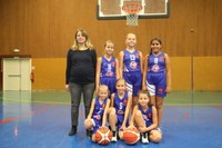 L'équipe des poussines 1 du basket-club CSSPP Waldighoffen.