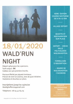 affiche wald'run nighgt 2020.