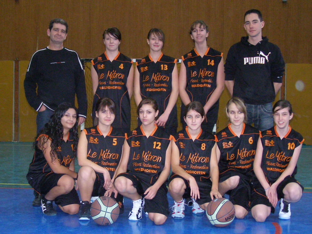 Les cadettes du basket-club CSSPP Waldighoffen.