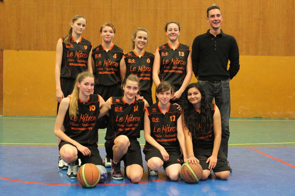 Les cadettes du basket-club CSSPP Waldighoffen.