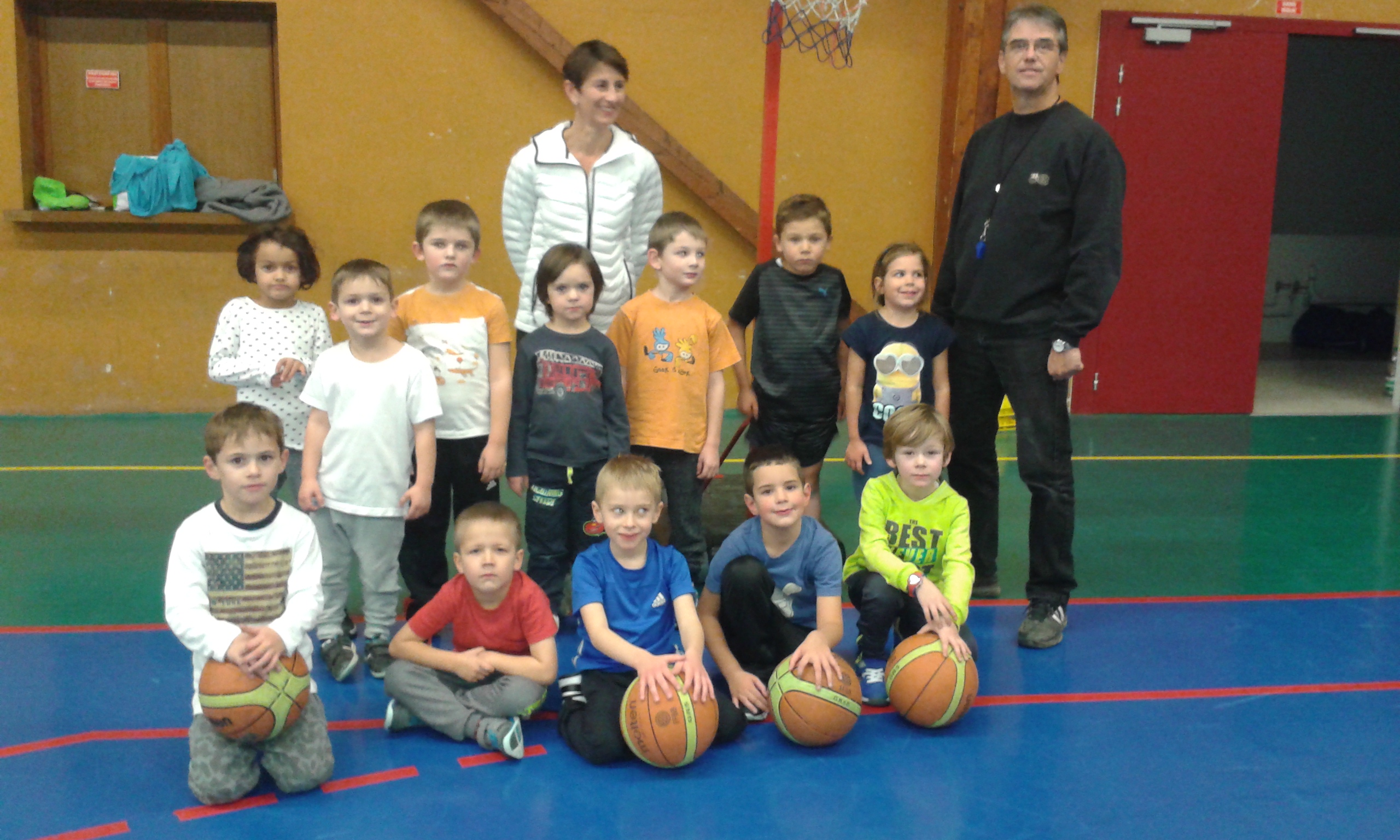 Le groupe des babys du basket-club CSSPP Waldighoffen saison 2016/2017.