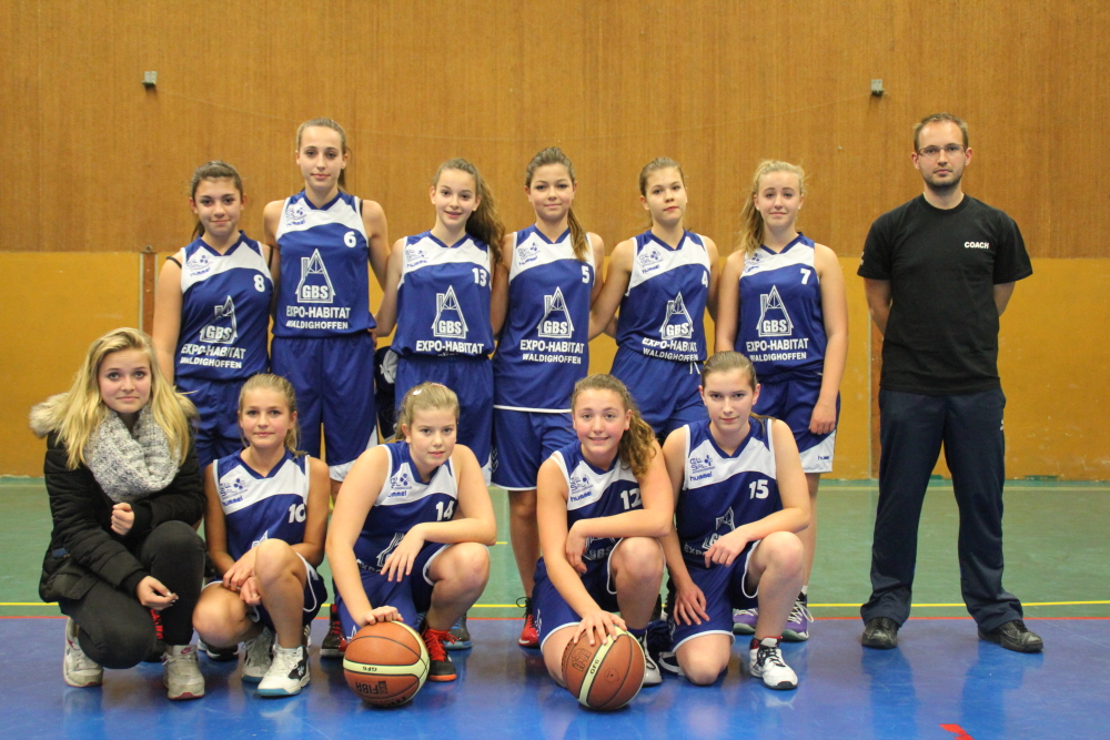 L'équipe des minimes féminines du basket-club CSSPP Waldighoffen de la saison 2014/2015.