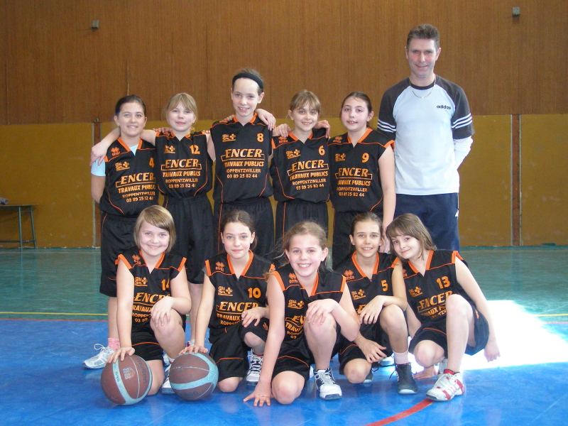 Les poussines du basket-club CSSPP Waldighoffen