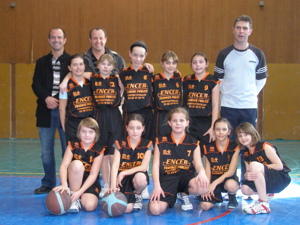 les poussines du basket-club CSSPP Waldighoffen saison 2009/2010.