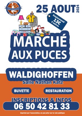 Affiche marché aux puces 2024