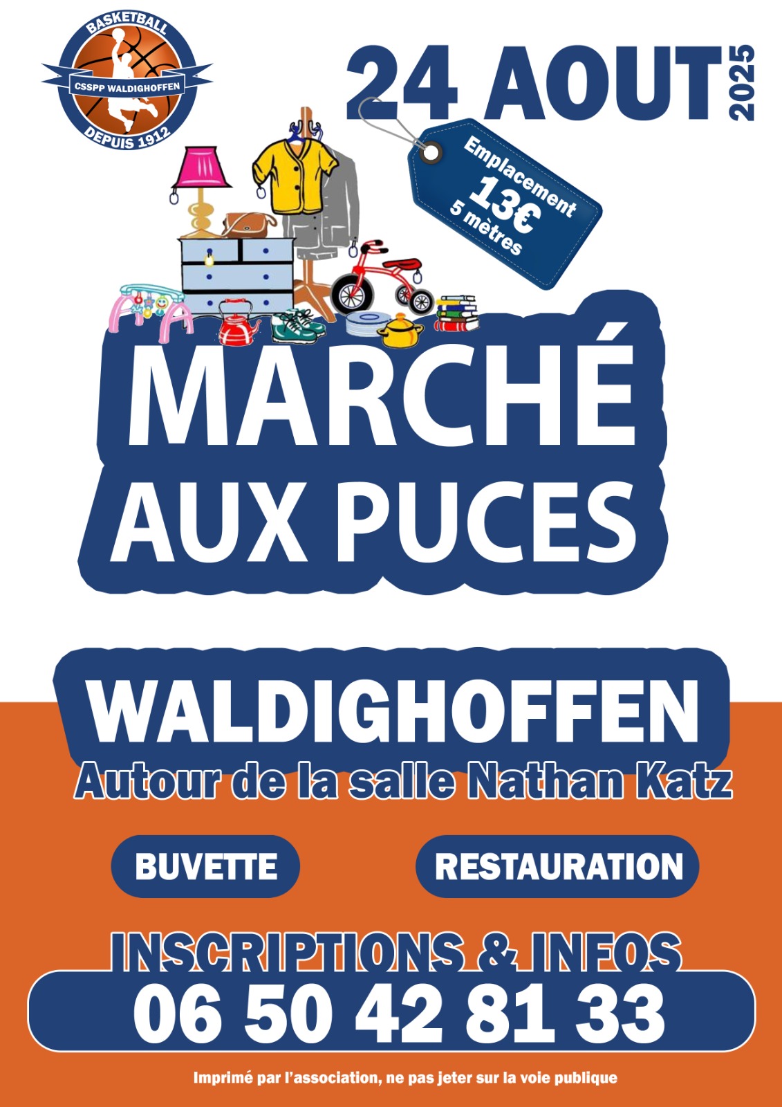 Affiche marché aux puces 2025