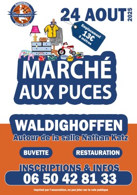 Affiche marché aux puces 2025