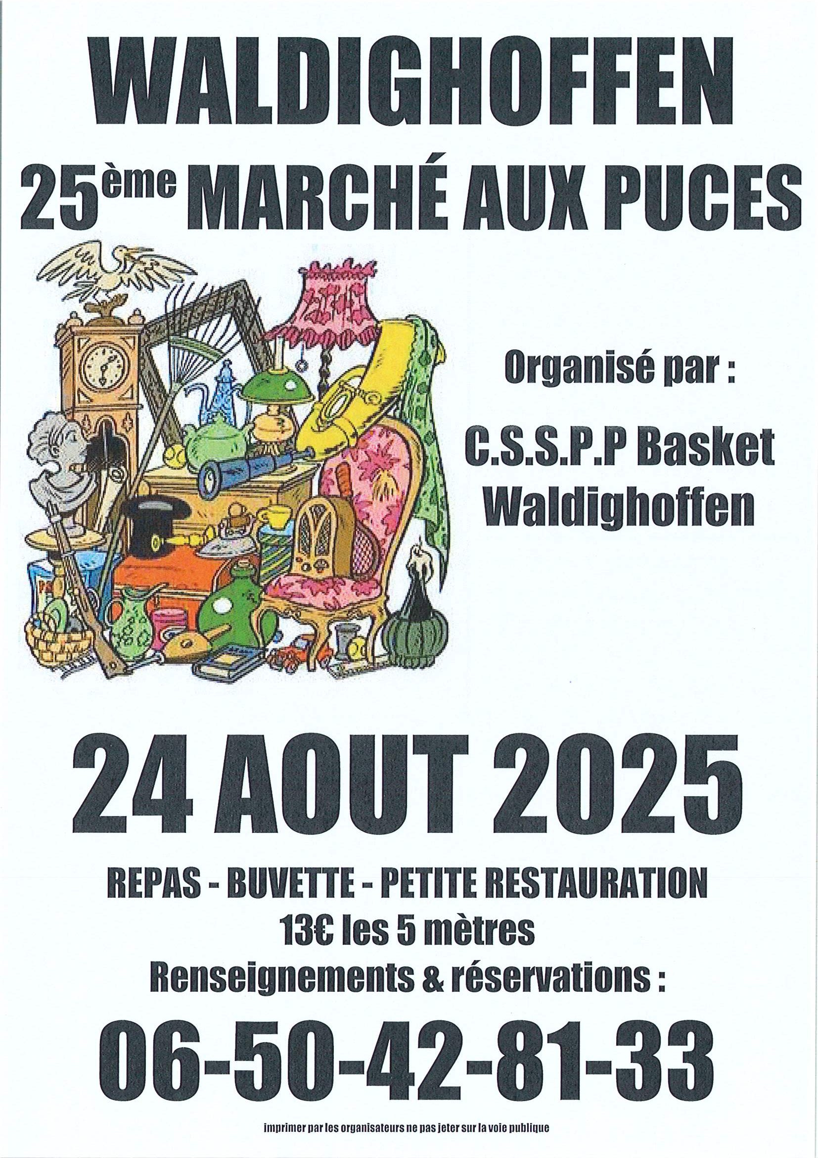 Affiche Marché aux Puces 2025