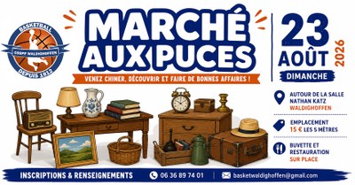 Affiche marché aux puces 2026