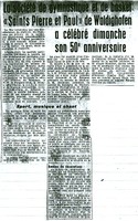 Le 19 Aout 1962 la société de gymnastique et de basket-ball a fêté dignement ses 50 ans.