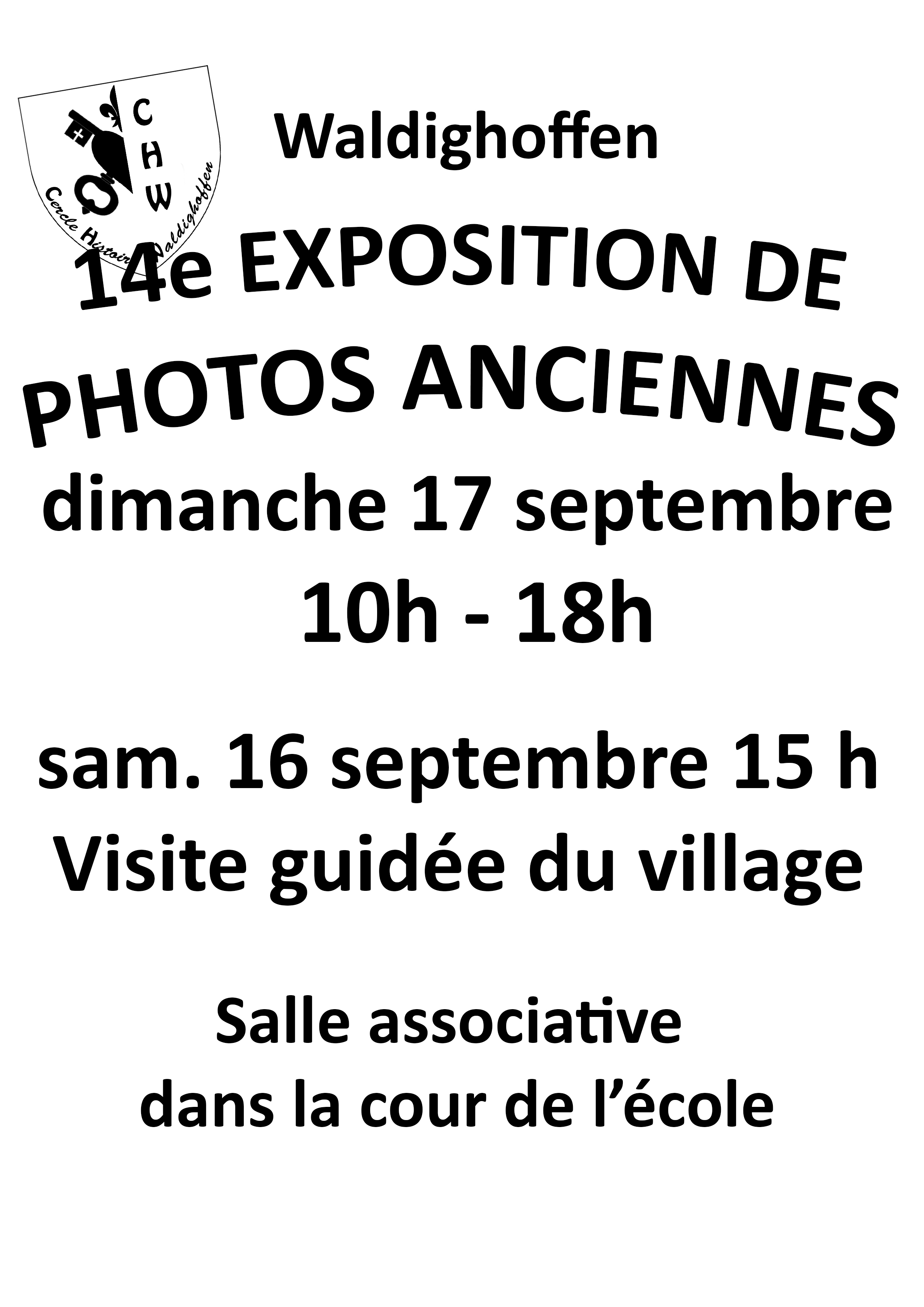Affiche expo photos des 16 et 17 septembre 2023