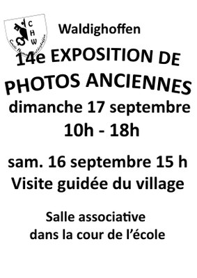 Affiche expo photos des 16 et 17 septembre 2023