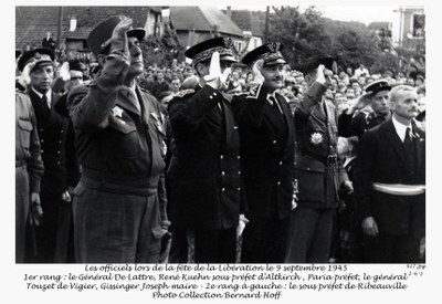 photo des officiels - fête de la libération 1945