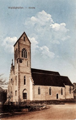 Eglise de Waldighoffen Carte postale vers 1912