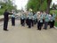 Photo de l'orchestre de la Concordia lors de la bénédiction du Calvaire de la rue du 19 novembre à Waldighoffen, le 08 mai 2010.