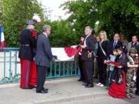 inauguration du pont Jean de Loisy - dévoilement plaque