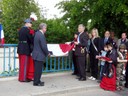 Inauguration du pont Jean de Loisy - dévoilement plaque