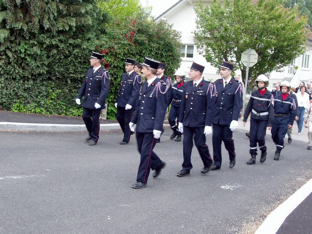 Inauguration du pont Jean de Loisy - pompiers