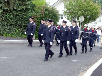 Inauguration du pont Jean de Loisy - pompiers