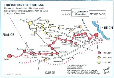 Itinéraire du peloton Jean de Loisy