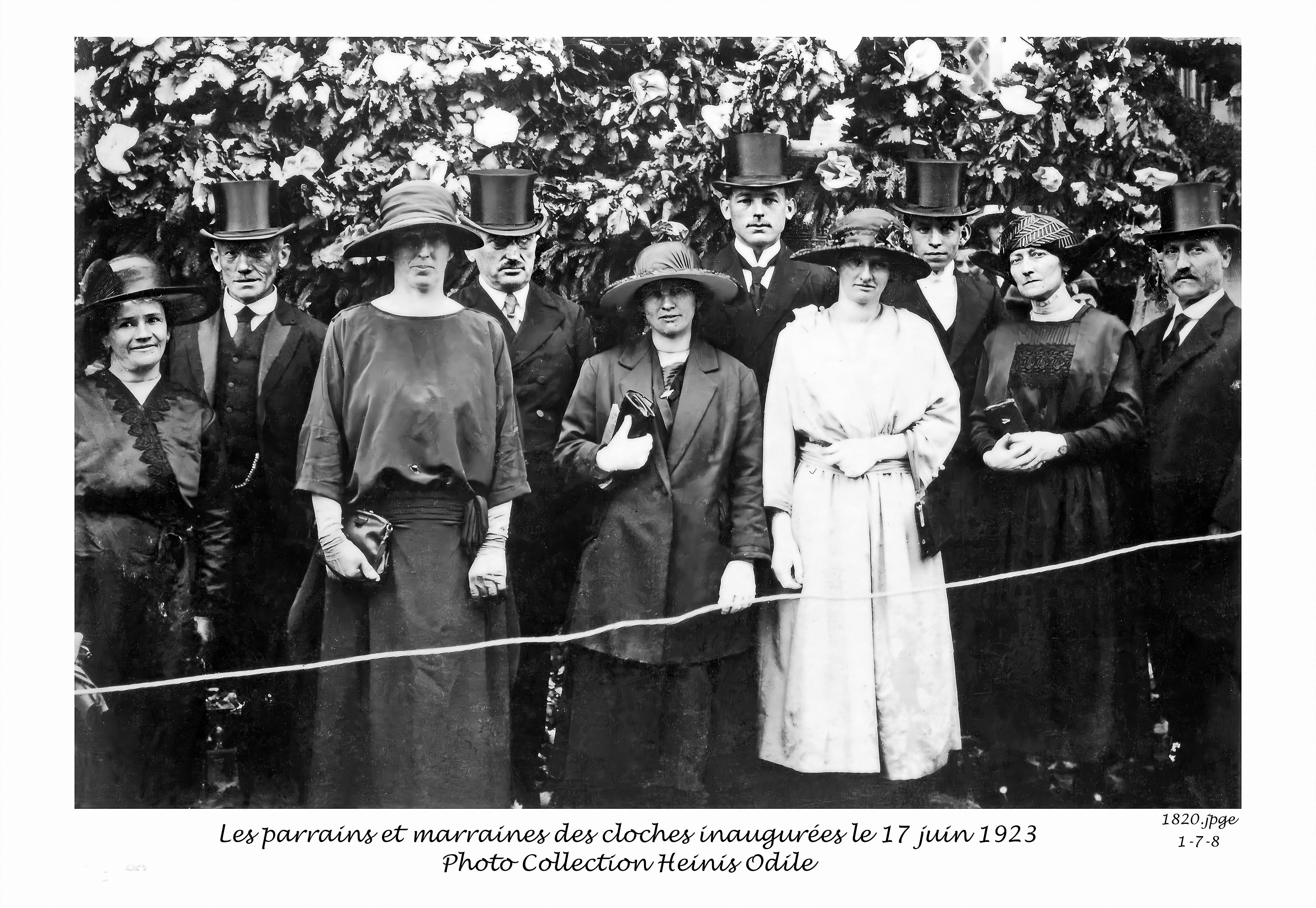 Photo baptême des cloches en 1923