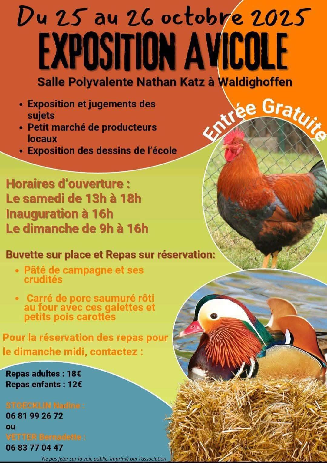 Affiche EXPOSITION AVICOLE à Waldighoffen