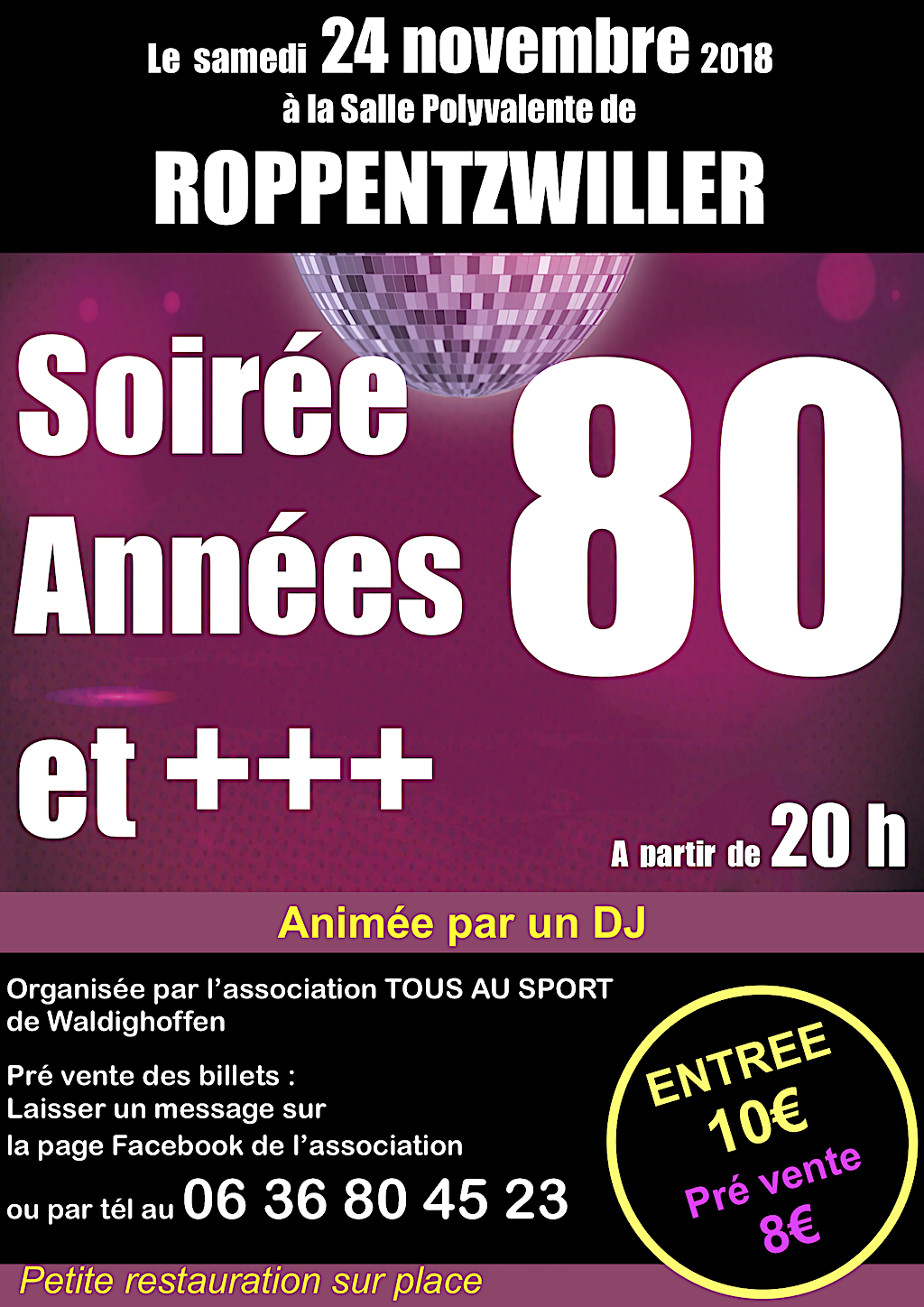 Soirée années 80 2018 Affiche