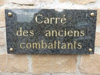 Plaque Carré des anciens combattants