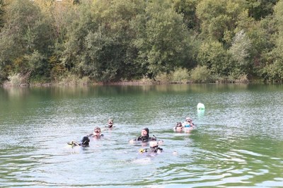 Photo gravière cours de plongée eurodiving