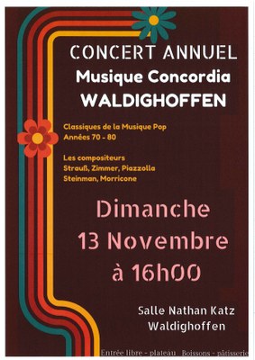 Affiche concert de la Concordia du 13 novembre 2022