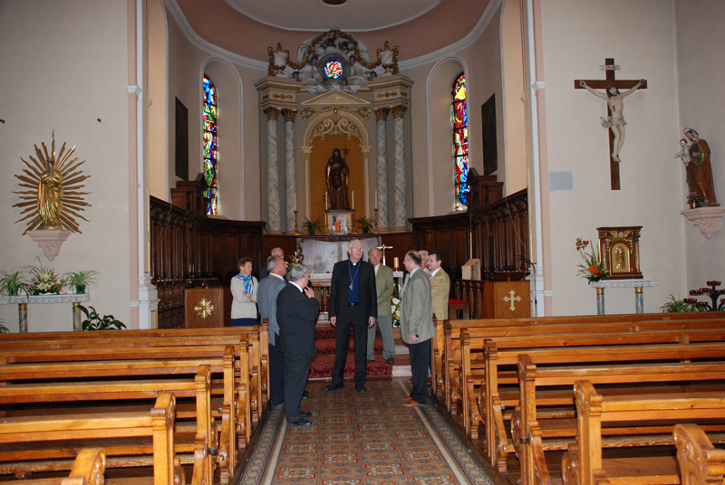 L'évêque, le Vicaire Episcopal et le curé-Création Communauté de paroisses St Eloi Fessenheim