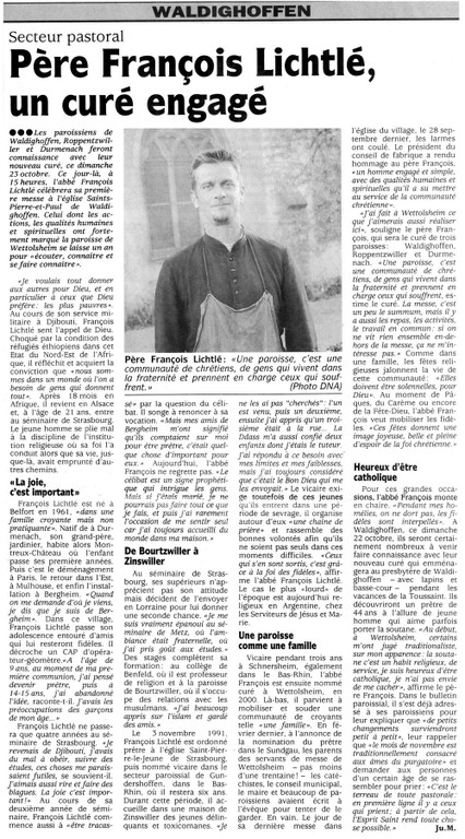 DNA 21 oct 2005 Père François Lichtlé