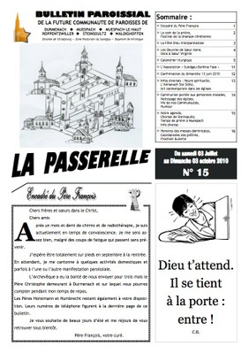 Couverture bulletin interparoissial de Waldighoffen